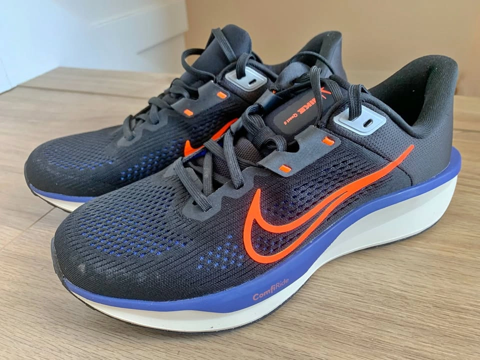 Brand New Nike Mens Quest 6 Black/Hyper Crimson Running Shoes