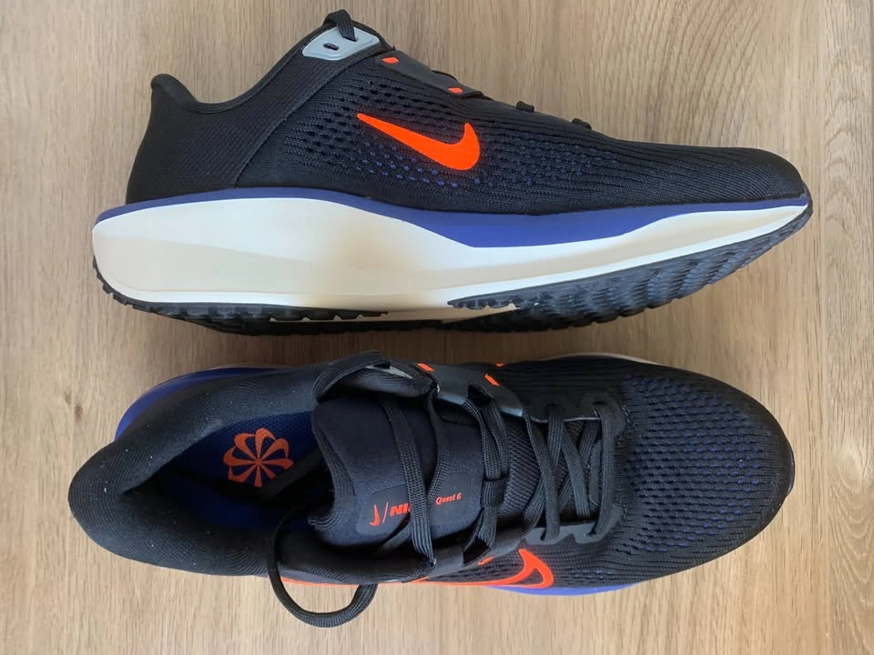 Brand New Nike Mens Quest 6 Black/Hyper Crimson Running Shoes - photo 3