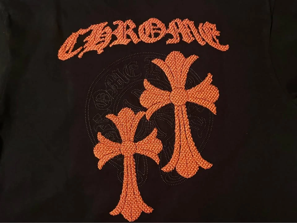 Chrome Hearts Black T-Shirt Orange Cross M New With Tags - photo 2