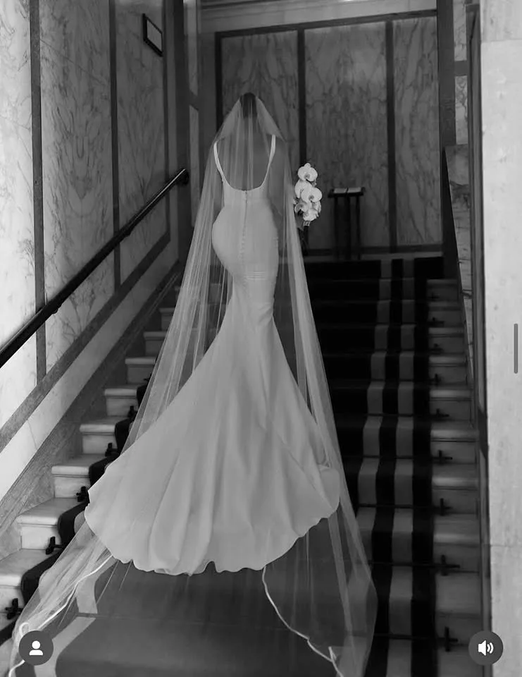 Satin Edge Cathedral veil thumbnail