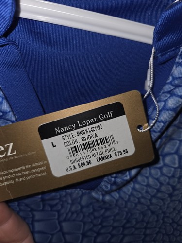 Nancy Lopez Blue Sleeveless Mock Neck Womens Top - photo 2