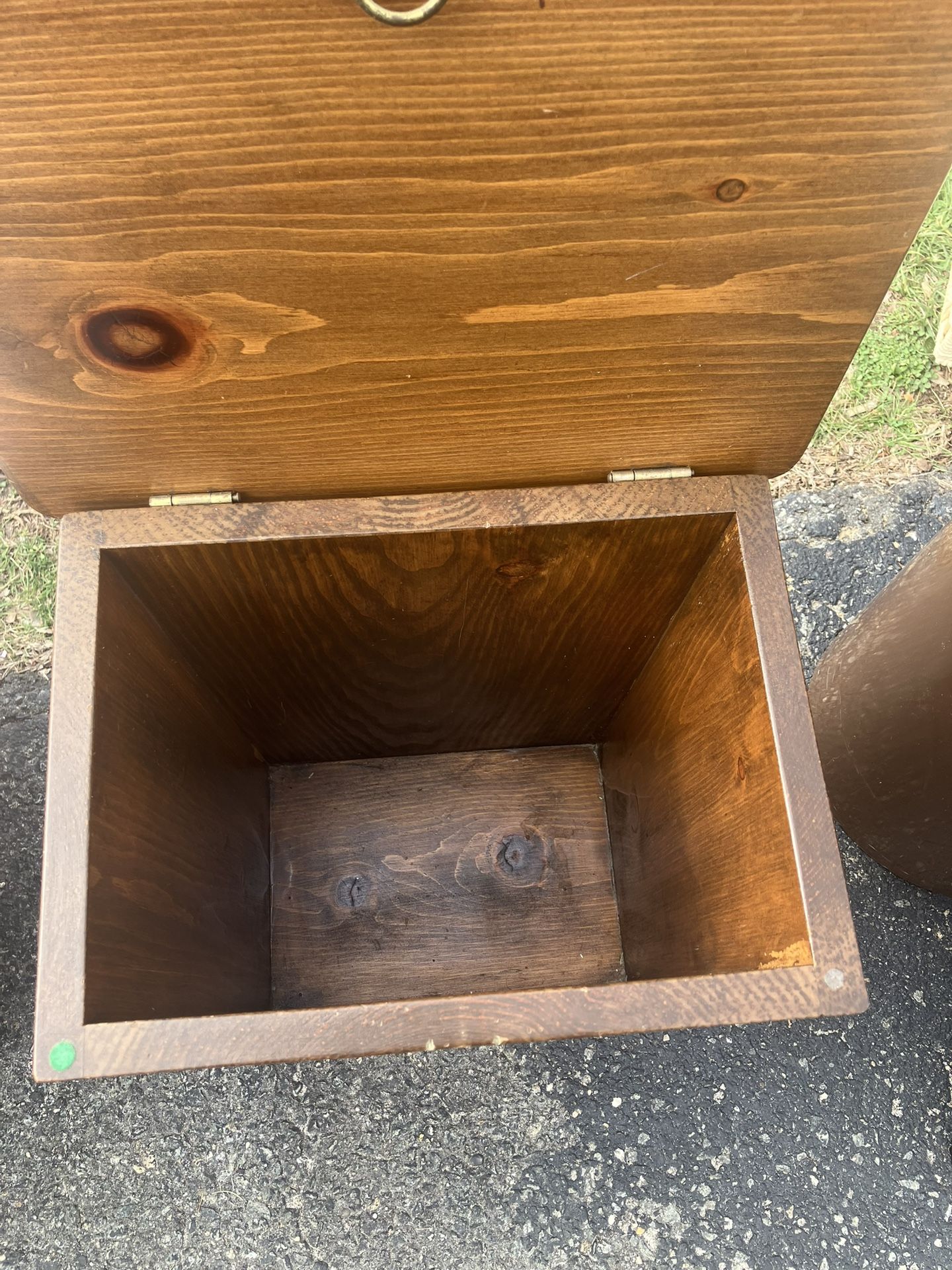 Rustic Wooden Storage Chest / Trunk with Hinged Lid