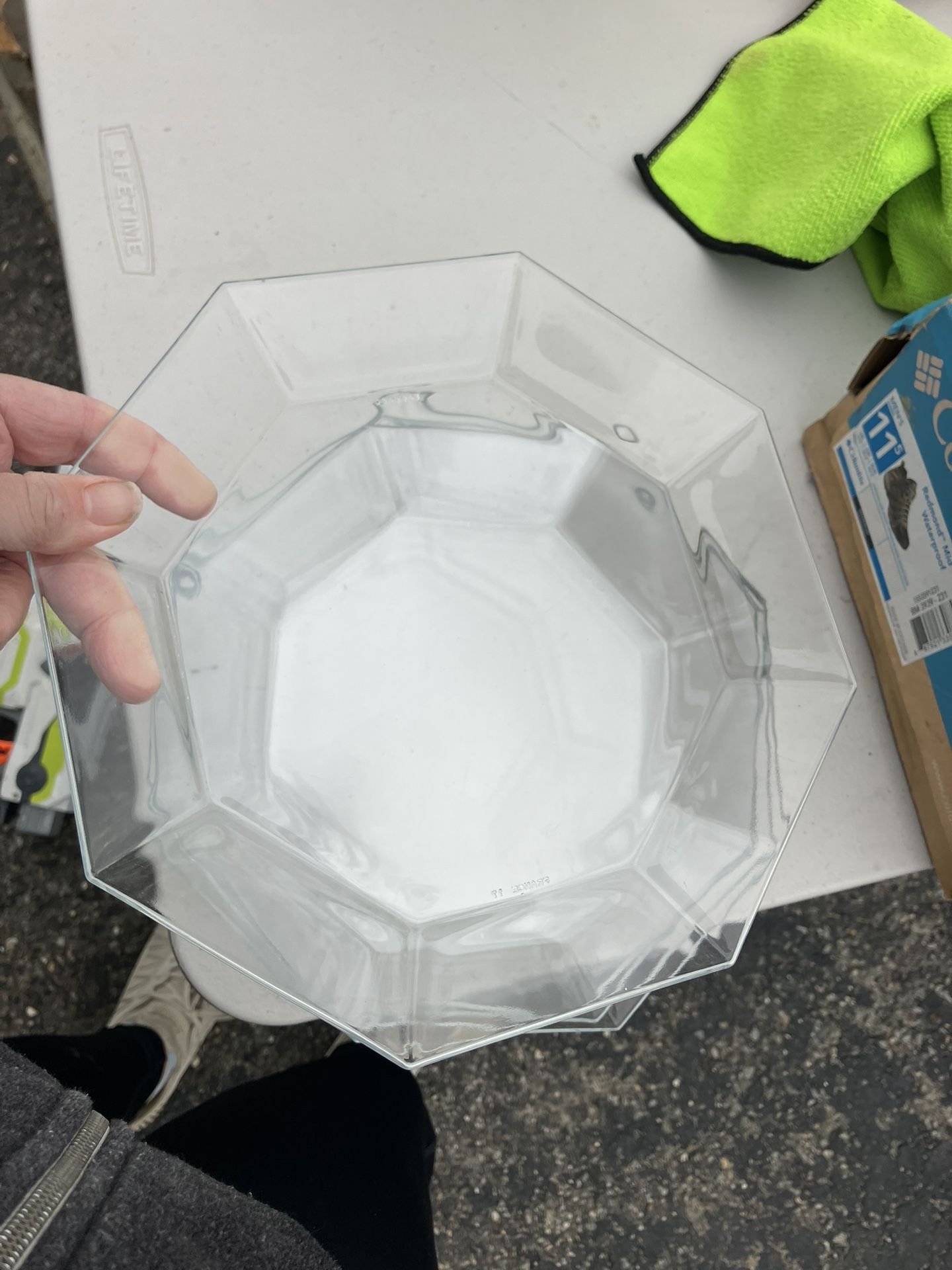 Set of 11 French Glass Plates – Octagon Shape (Luminarc Style) - photo 4