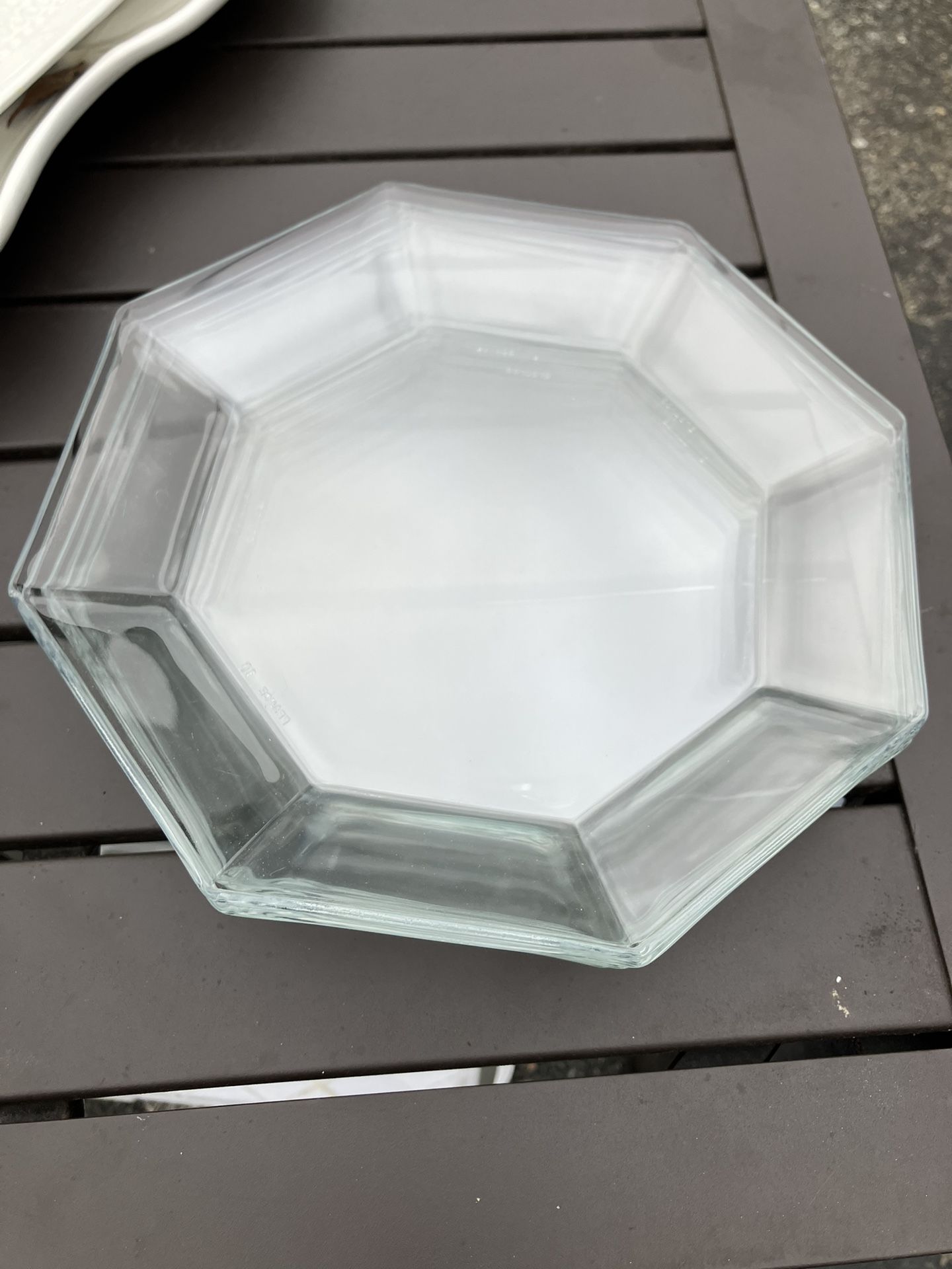Set of 11 French Glass Plates – Octagon Shape (Luminarc Style) - photo 5