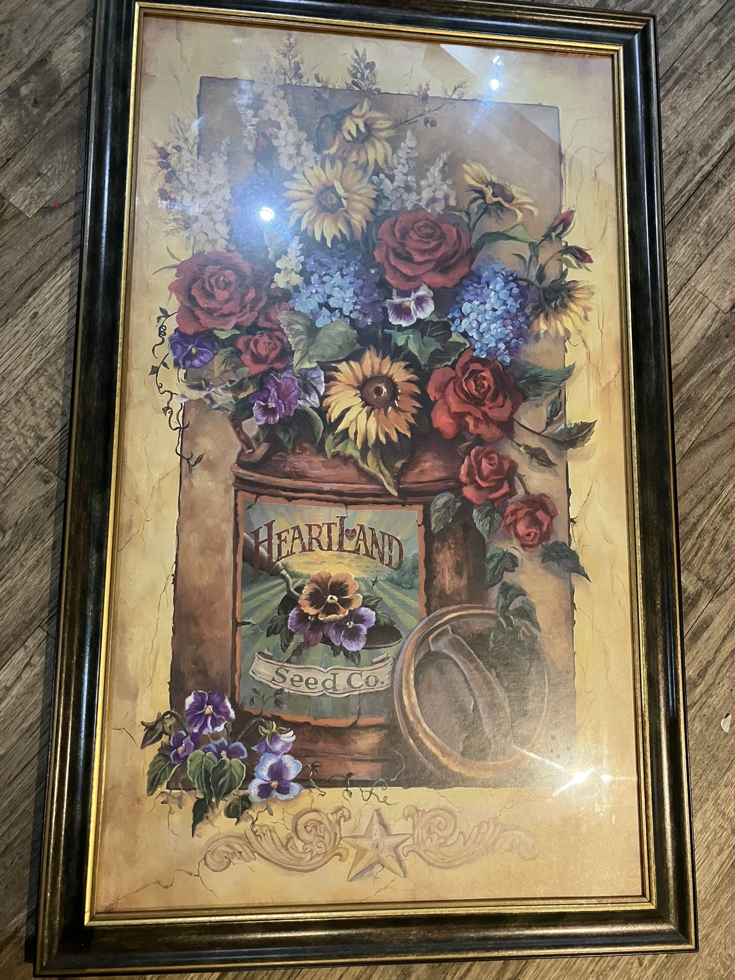 Vintage Framed Floral Print – Heartland Seed Co. Wall Art