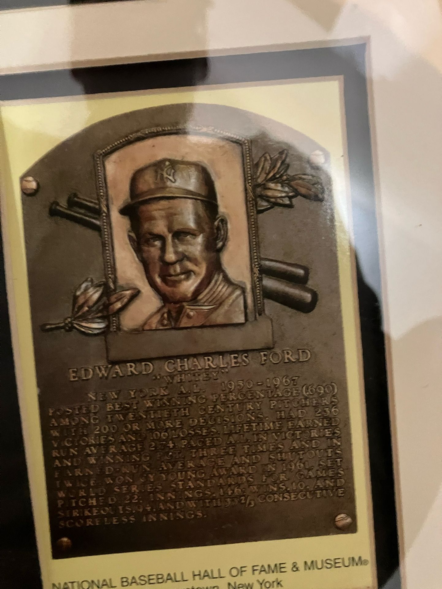 Framed Baseball Hall of Fame Display – Mickey Mantle, Casey Sten - photo 4
