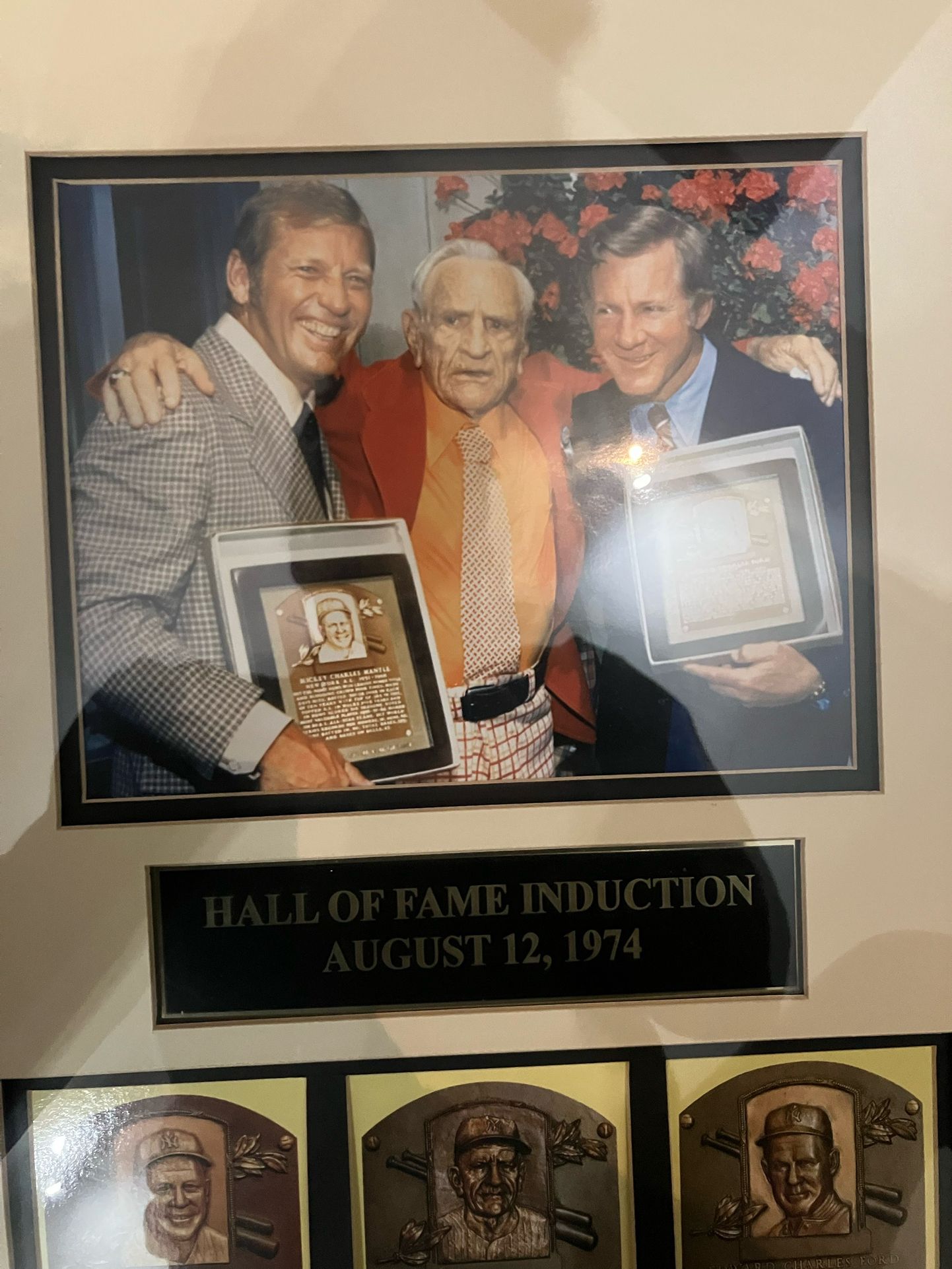 Framed Baseball Hall of Fame Display – Mickey Mantle, Casey Sten - photo 5