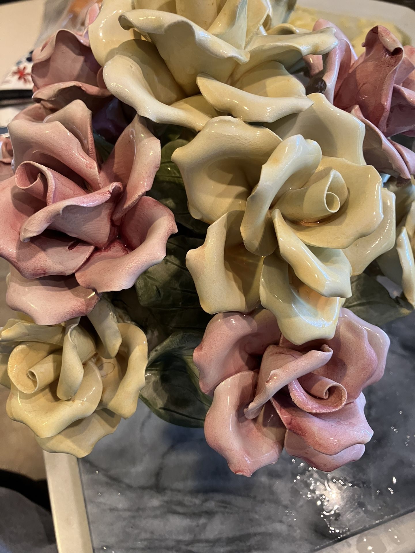 Vintage Capodimonte Porcelain Flower Bouquet – Made in Italy - photo 2