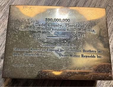 Vintage 1983 Dade County Bond Issue Commemorative Cards