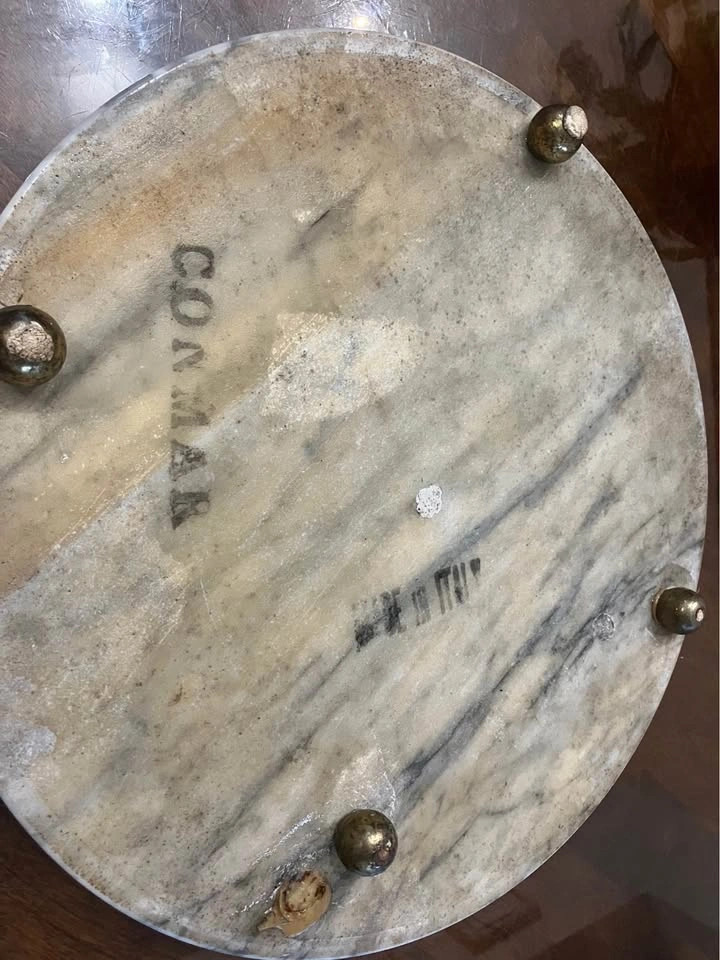 15” Round Marble Pedestal Serving Tray - photo 4