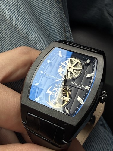 Kenneth Cole New York Automatic Skeleton Blue Dial Watch