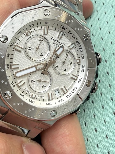 Tissot T-Race Men's 45mm Quartz Chronograph Silver Dial - photo 4