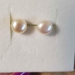 Faux Pearl Stud Earrings