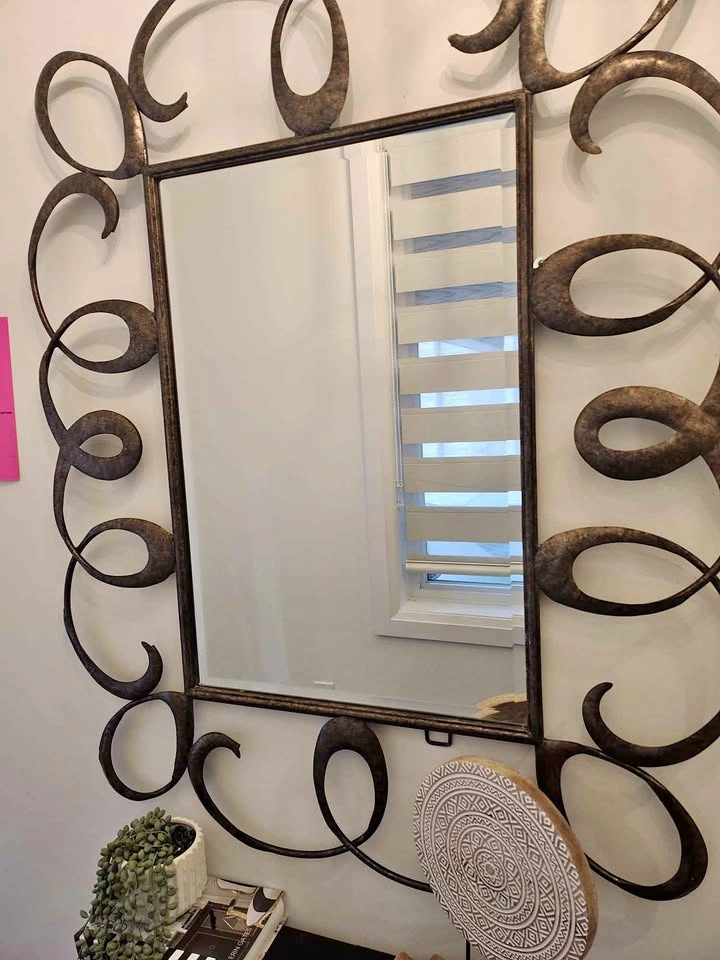 Decorative Metal Scrollwork Wall Mirror