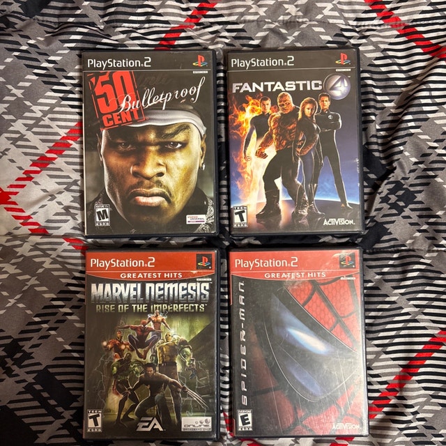 Lot Of 4 PS2 Games 50 Cent Bulletproof, Fantastic 4, and More