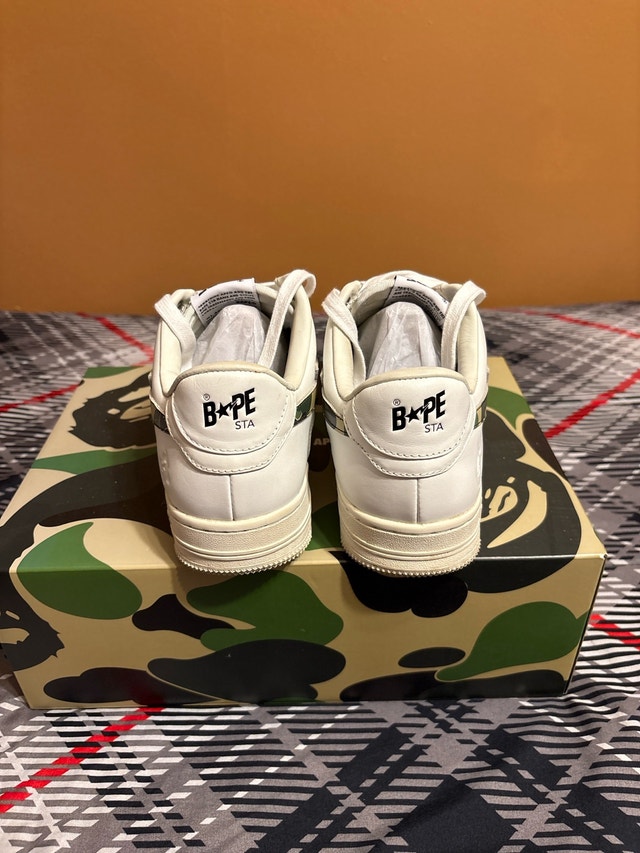 A Bathing Ape Bapesta Size 9 White & Green - photo 4