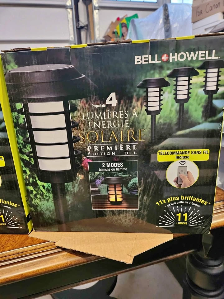 Bell + Howell Solar Pathway Lights 4 Pack