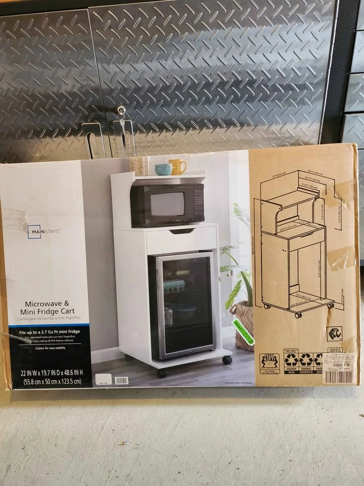 Mainstays Microwave & Mini Fridge Cart - photo 2