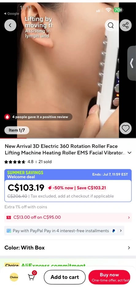 Brand new inbox Facial hot rolling device - photo 3