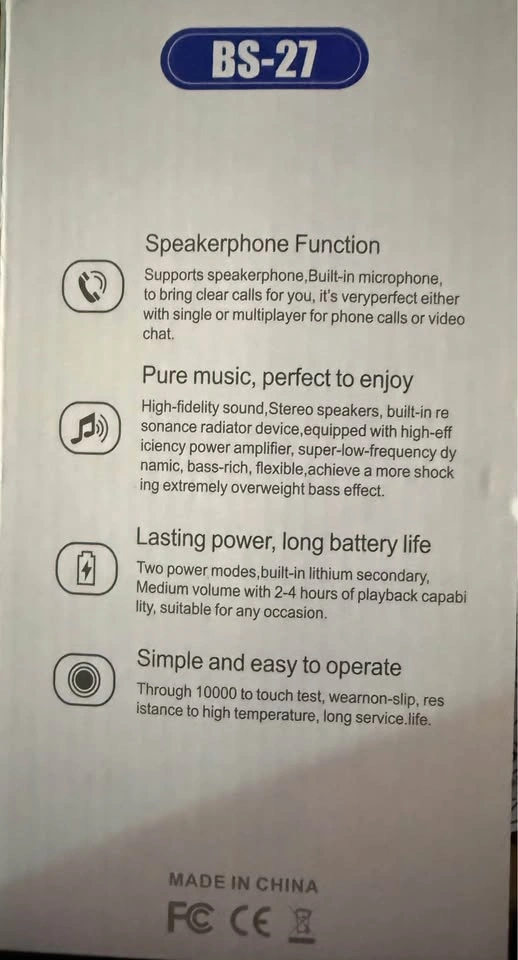 Brand new BS-27 portable wireless subwoofer speaker with RGB - photo 3