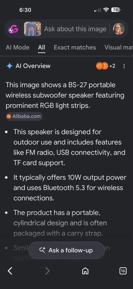 Brand new BS-27 portable wireless subwoofer speaker with RGB - photo 4