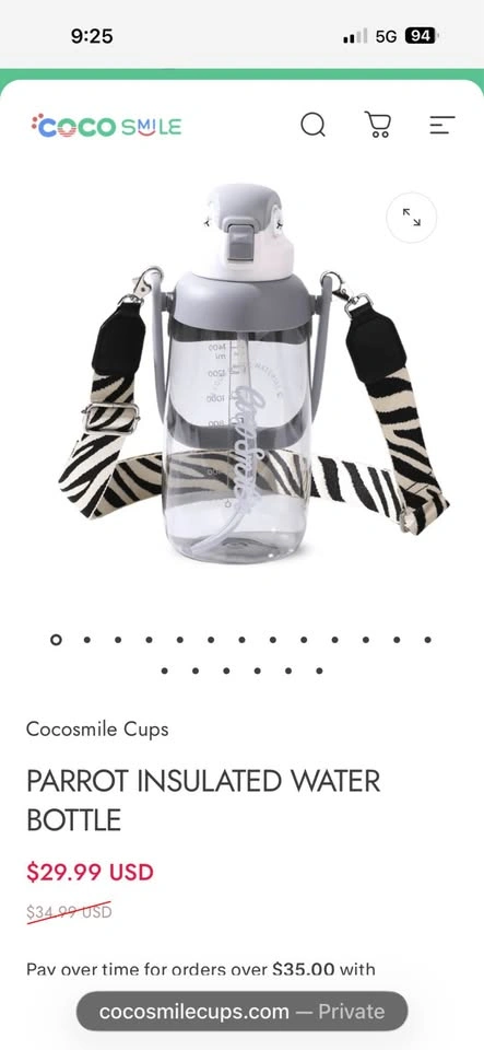 Brand new coco smile water bottle- parrot - photo 4