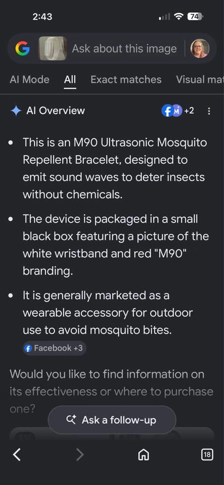M90 Ultrasonic Mosquito Repellent Bracelet - photo 2