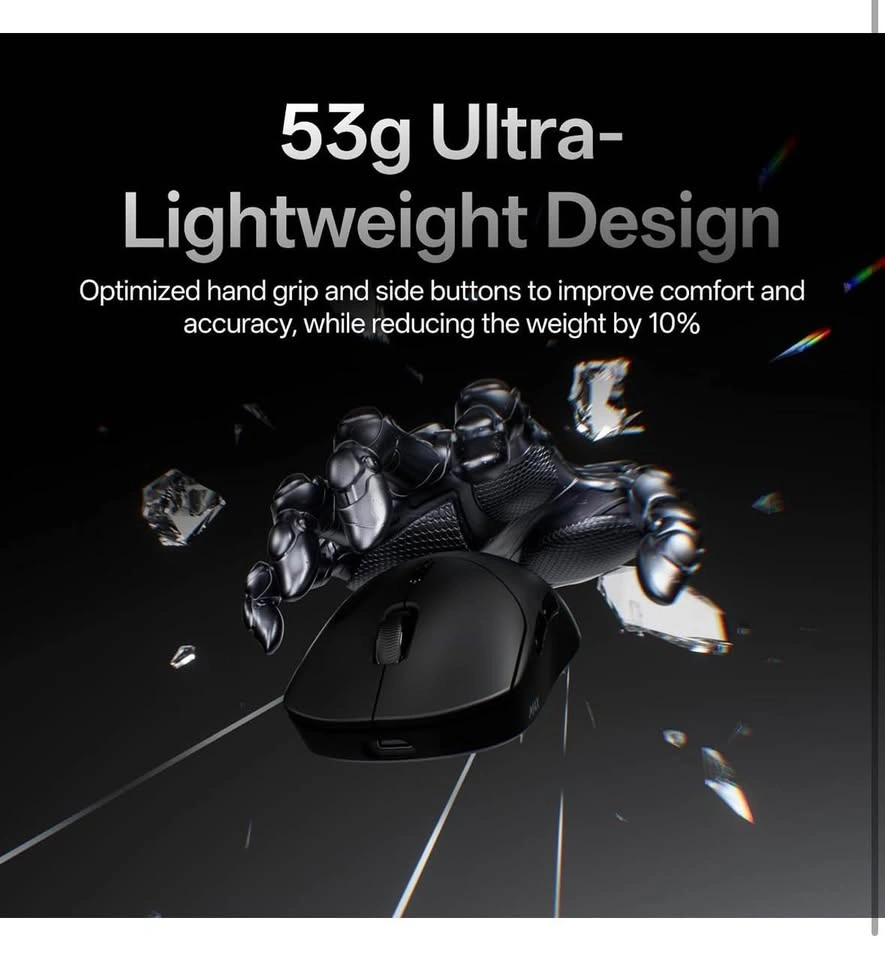 RAPOO VT2 MAX Wireless Gaming Mouse – 8K Polling, 53g - photo 3