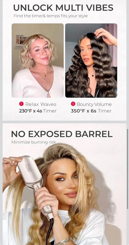 TYMO ROVY Wave Curling Iron Hair Waver 1.25" - photo 3
