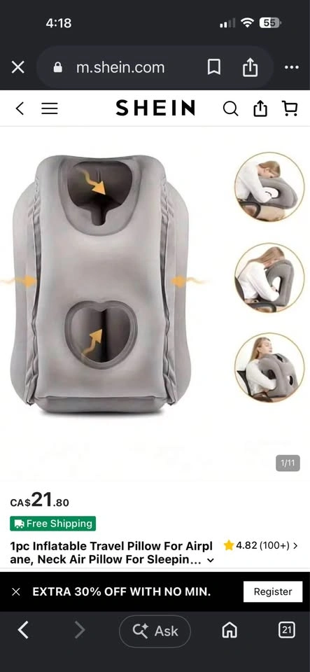 Brand new inflatable travel pillow - photo 2