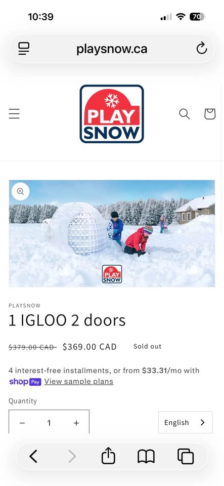 PLAY SNOW IGLOO summer,winter - photo 3