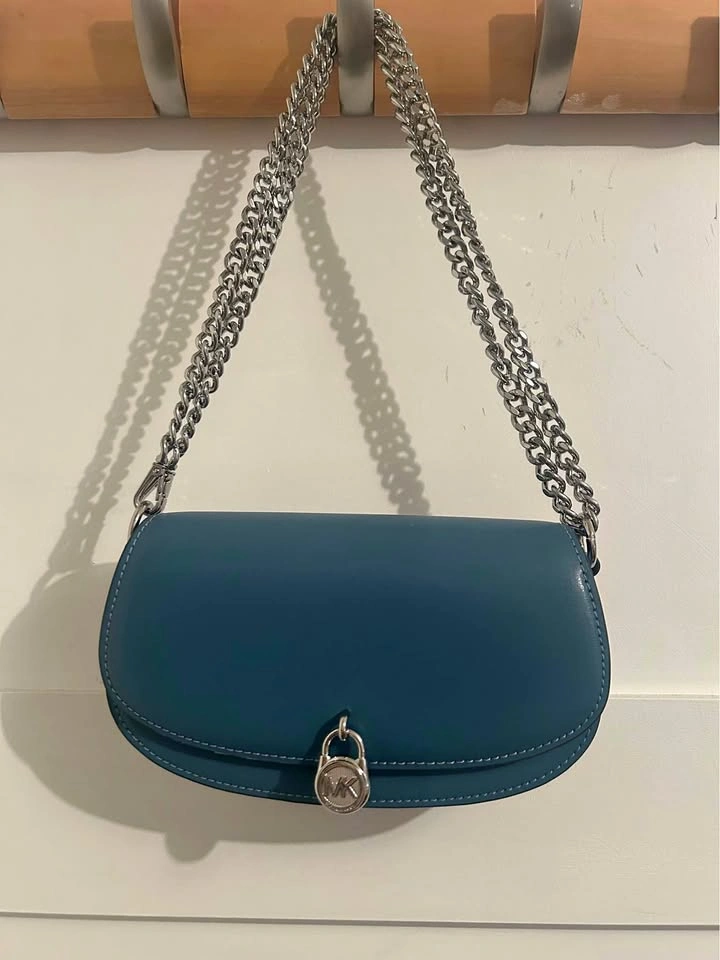Michael Kors Teal Leather Shoulder Bag