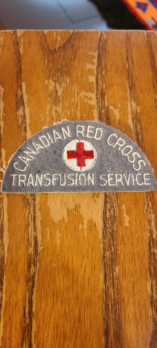 Canadian Red Cross Transfusion Service Vintage Patch