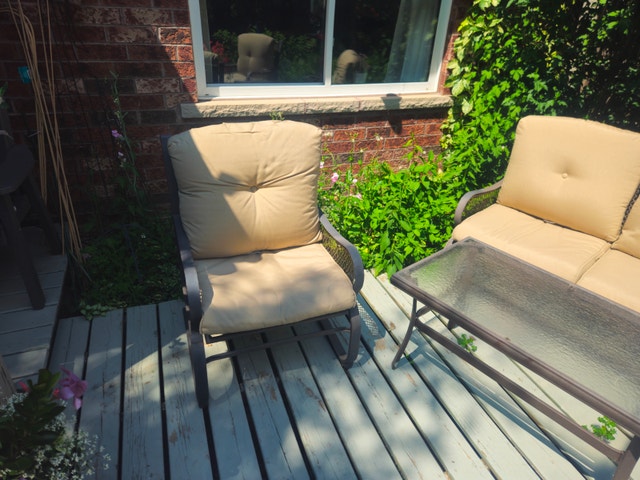 4-Piece Outdoor Patio Conversation Set with Premium Cushions - photo 2