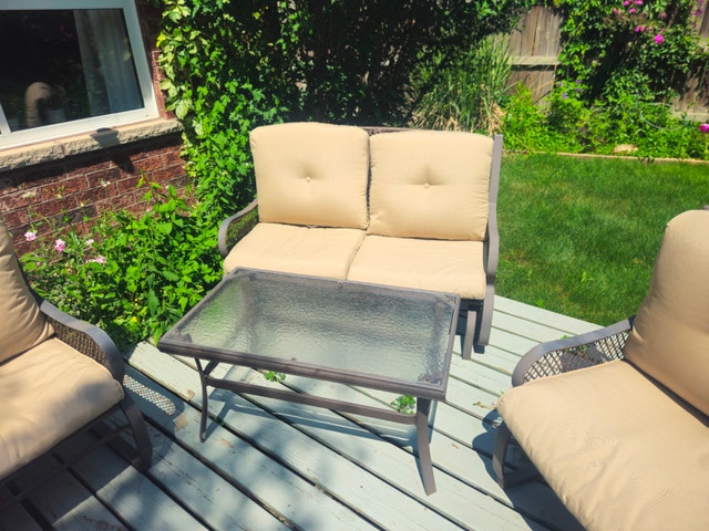 4-Piece Outdoor Patio Conversation Set with Premium Cushions - photo 3