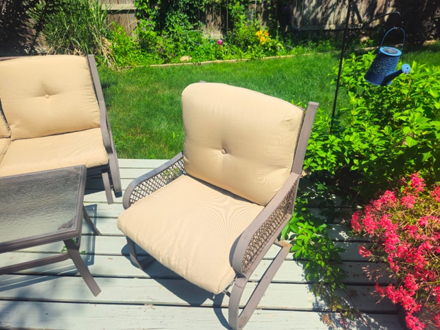 4-Piece Outdoor Patio Conversation Set with Premium Cushions - photo 4