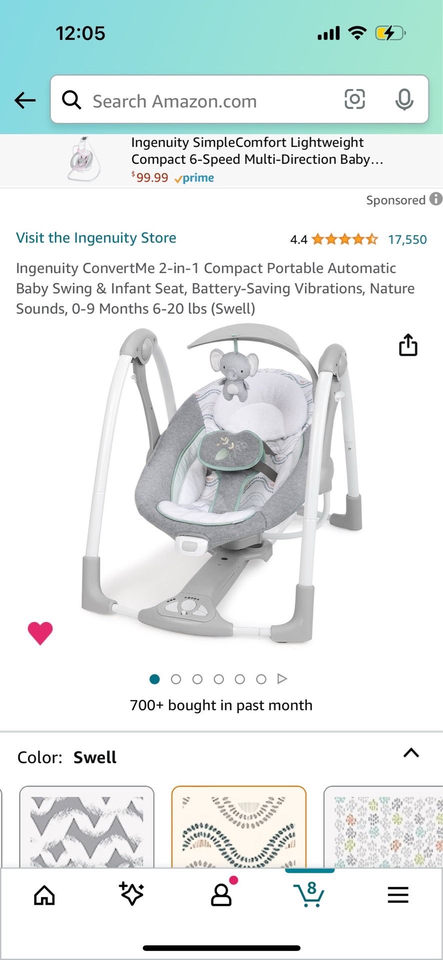 Baby swing and infant seat - photo 2