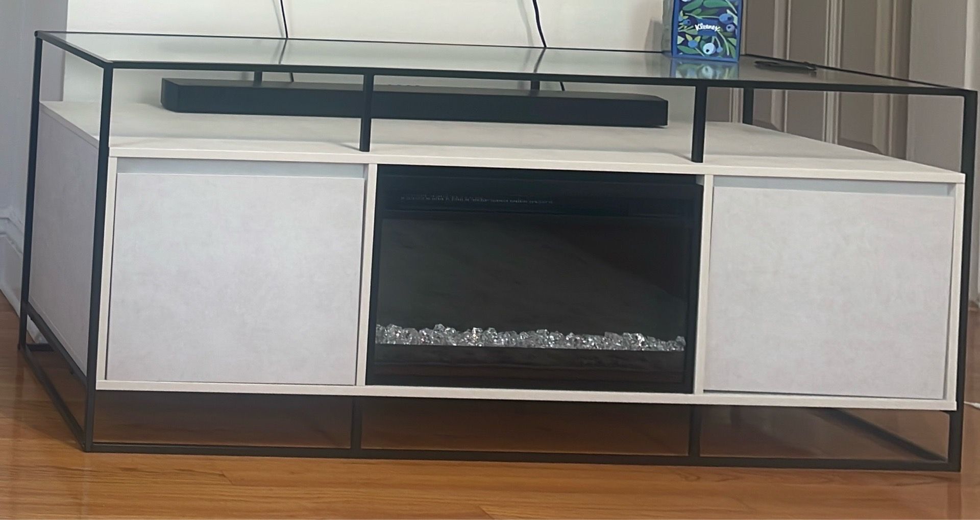 Fireplace modern TV stand
