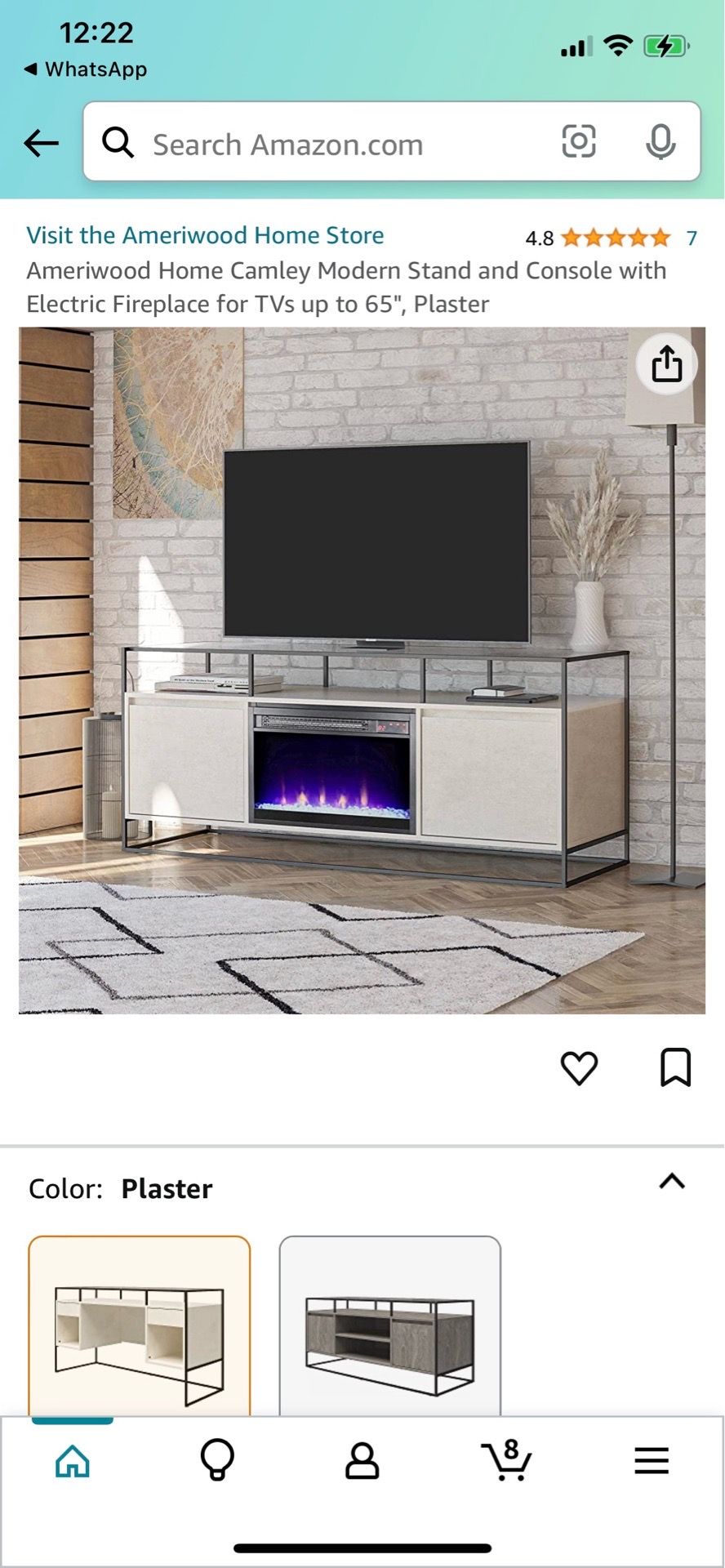 Fireplace modern TV stand - photo 2