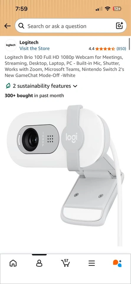 Logitech Brio 100 Full HD 1080p Webcam - photo 2
