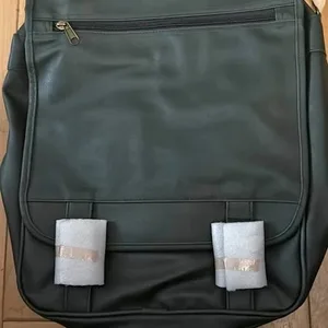 Brand new green leather acro laptop bag