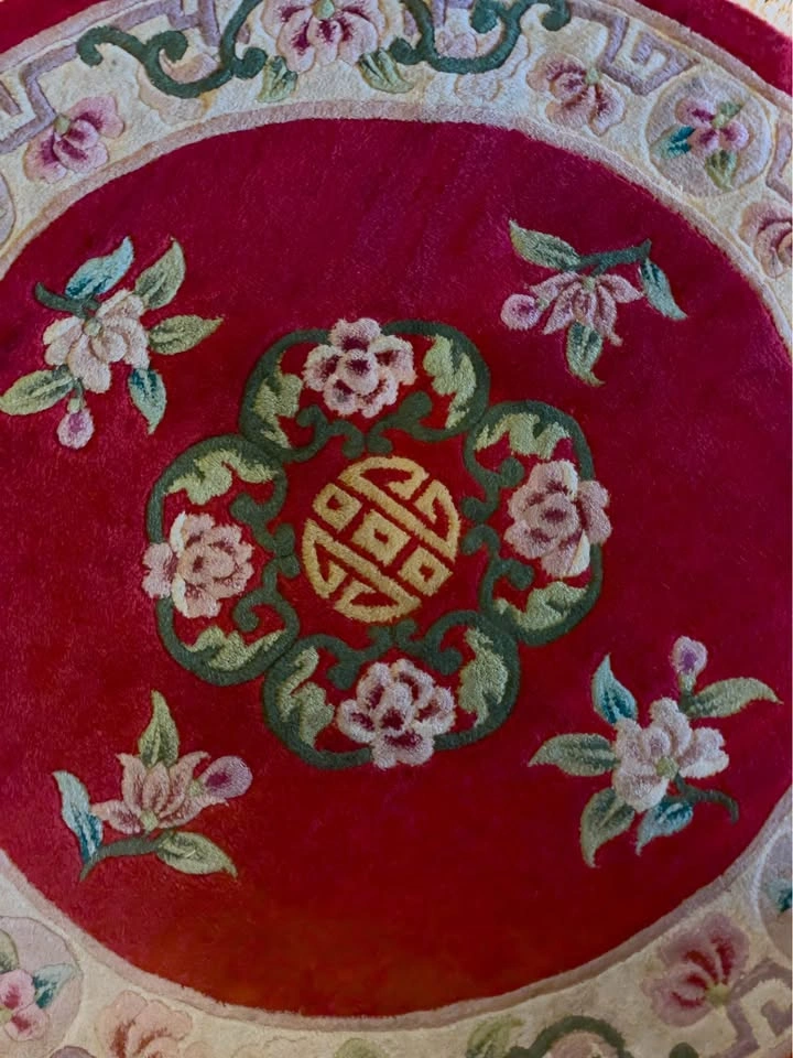 Round Vintage Peking Rug, 43” - photo 3