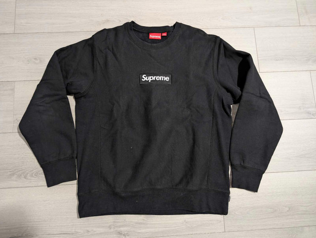 Supreme Black Pullover Box Logo Crewneck - XL