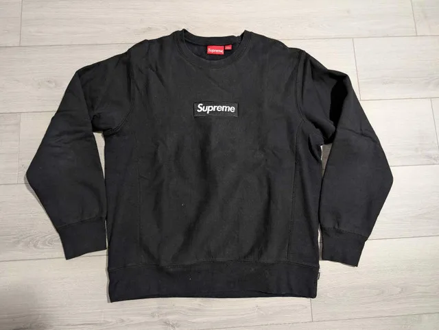Supreme Black Pullover Box Logo Crewneck - XL thumbnail