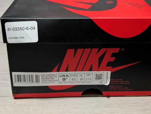 Air Jordan "Pine Green 2.0" 1 Retro High - Size 9.5 image indicator(6)