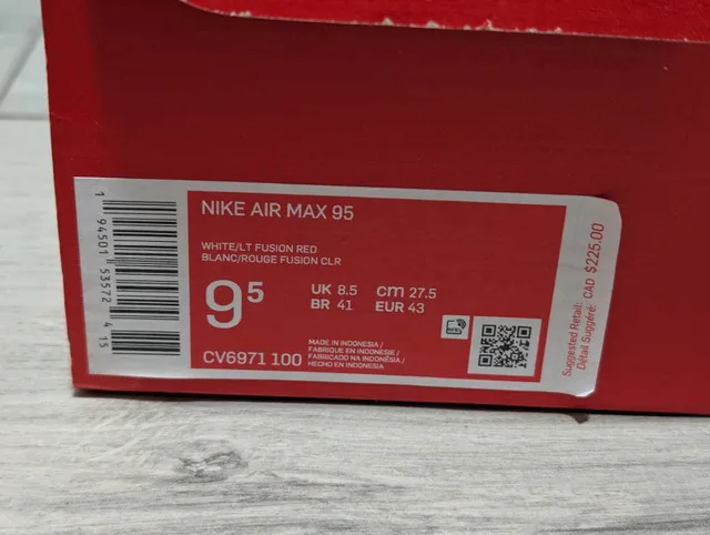 DS Nike "Chlorine Blue" Air Max 95 - Size 9.5 image indicator(6)