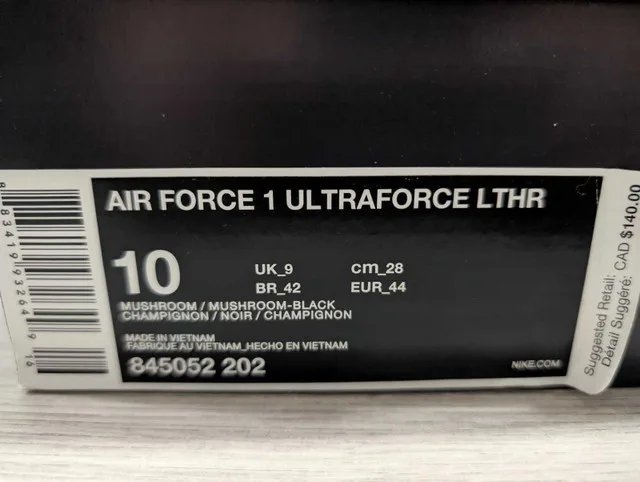 DS Nike "Mushroom" Air Force 1 Ultraforce LTHR - Size 10 image indicator(6)