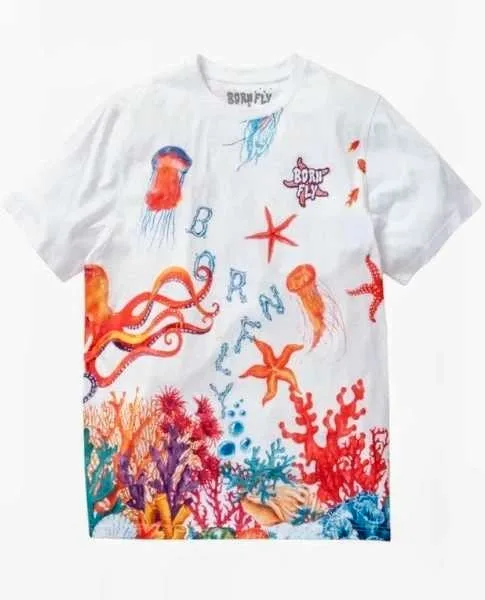 *NEW* Born Fly "Underwater Fly Runs Deep" T-Shirt - L thumbnail