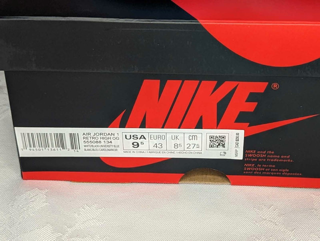 DS Jordan "UNC" 1 OG High (2015) - Size 9.5 - photo 4