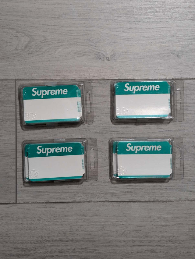 *NEW* Supreme Name Tag Labels x4